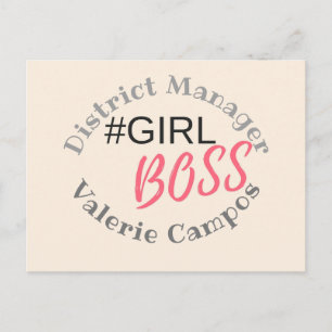Personalisierter Girl Boss Postkarte