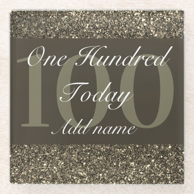 Personalisierter glamouröser Untersetzer 100. (Vorderseite)