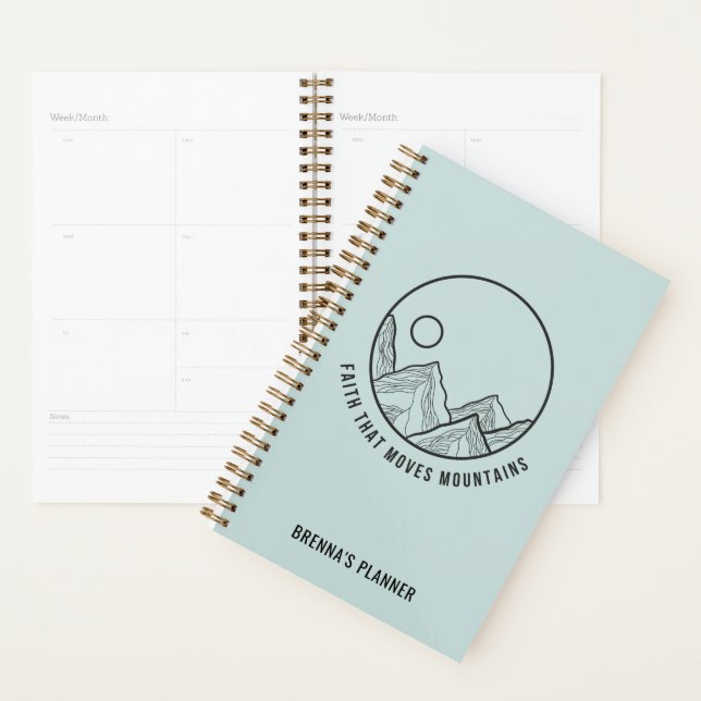 Personalisierter Glaube, der die Berge Christlich  Planer (Anzeige)