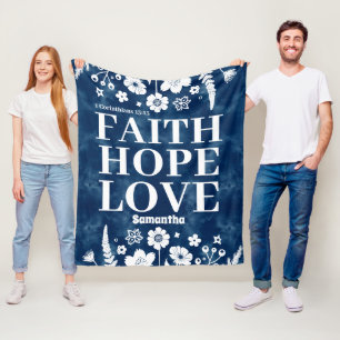 Personalisierter Glaube, Hoffnung, Liebe Christlic Fleecedecke