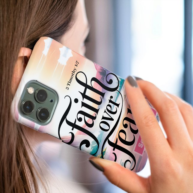 Personalisierter Glaube über Angst Christliche Fra Case-Mate iPhone Hülle (Von Creator hochgeladen)