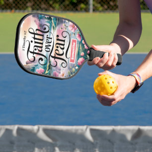 Personalisierter Glaube über Angst Christliche Fra Pickleball Schläger