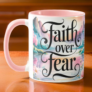 Personalisierter Glaube über Angst Christliche Fra Tasse