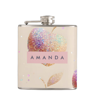 Personalisierter Glitter Apfel Funkel Frucht Paste Flachmann