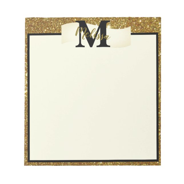 Personalisierter Glitter  Notizblock (Vorderseite)