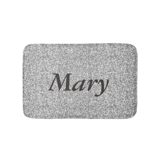 Personalisierter Glitzer Bath Mat Badematte (Vorderseite)