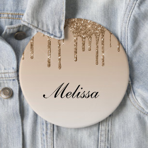 personalisierter Glitzer Button