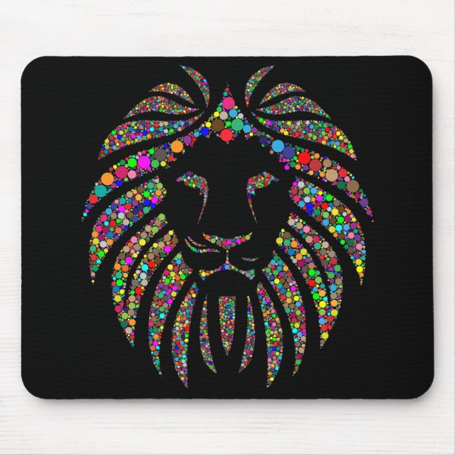 Personalisierter Glitzer Lion Wild Animal Mousepad (Vorne)