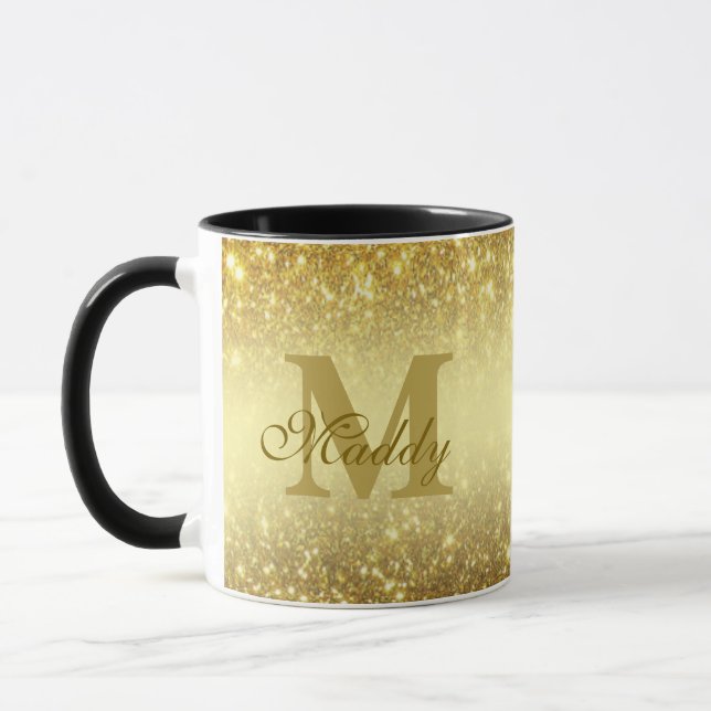 personalisierter Glitzer Tasse (Links)