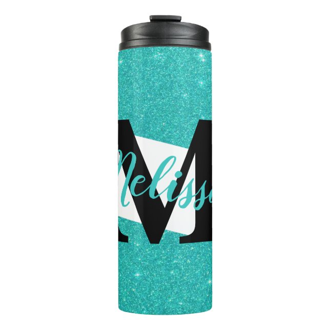 Personalisierter Glitzer Thermosbecher (Vorderseite)