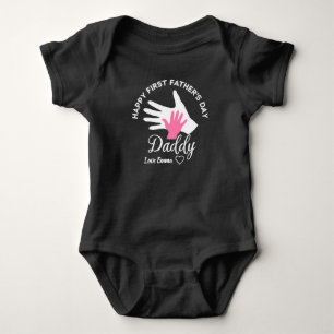 Personalisierter glücklicher Erster Geburtstag von Baby Strampler