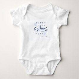 Personalisierter Glücklicher Erster Vatertag Baby Strampler