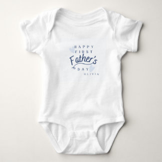 Personalisierter Glücklicher Erster Vatertag Baby Strampler