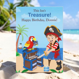 Personalisierter Glücklicher Geburtstag Piratensch Karte