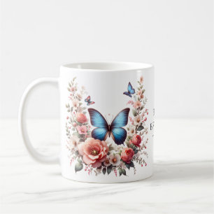 Personalisierter Glücklicher Geburtstag Schmetterl Kaffeetasse
