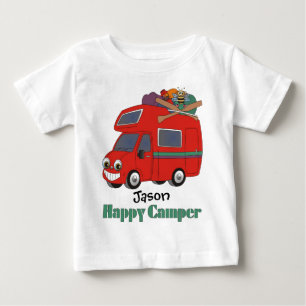 Personalisierter glücklicher Lagerbewohner-T - Baby T-shirt