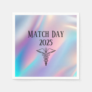 Personalisierter glücklicher Match Day 2025 Doktor Serviette