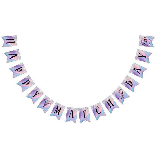 Personalisierter glücklicher Match Day 2025 Doktor Wimpelkette (Alle)