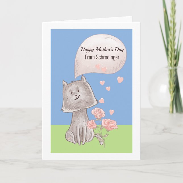 Personalisierter glücklicher Muttertag von der Kat Karte (Vorderseite)