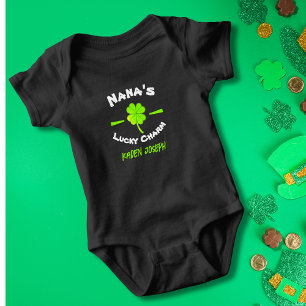 Personalisierter Glücksbringer St. Patrick's Day Baby Strampler