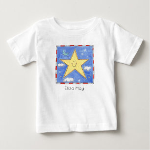 Personalisierter Glücksstern Baby T-shirt