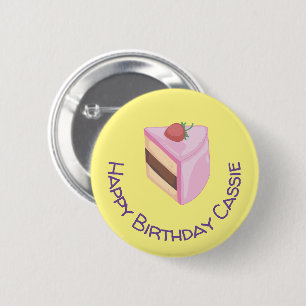 Personalisierter Glückwunsch zum Geburtstag Cake S Button