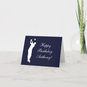 Personalisierter Glückwunsch zum Geburtstag Golfer Dankeskarte
