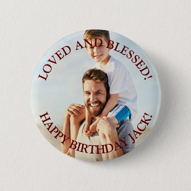 Personalisierter Glückwunsch zum Geburtstag Liebe  Button (Vorderseite)