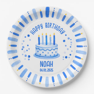 Personalisierter Glückwunsch zum Geburtstag Papier Pappteller