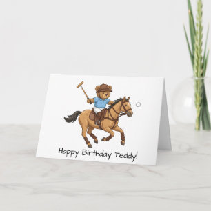 Personalisierter Glückwunsch zum Geburtstag Teddyb Karte