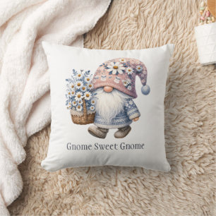 Personalisierter Gnom mit Gänseblümchen - süß und  Kissen
