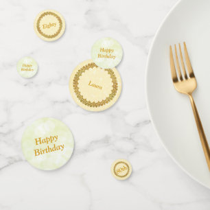 Personalisierter Gold 80. Geburtstag Konfetti