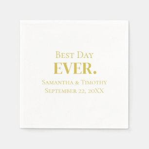 Personalisierter Gold Best Day Serviette