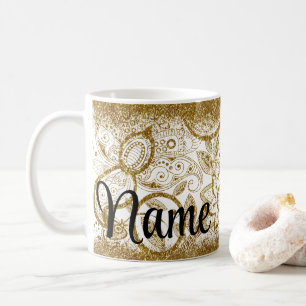 Personalisierter Gold Design Coffee Tasse Cup