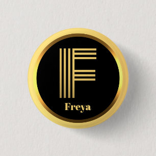 Personalisierter Gold-Mit Monogramm Buchstabe F Button
