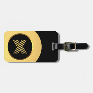 Personalisierter Gold Mit Monogramm Letter X Gepäc Gepäckanhänger