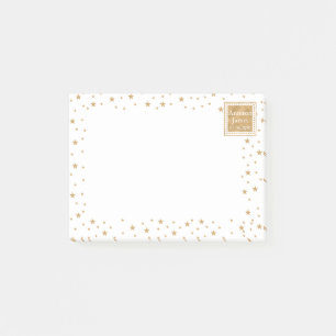 Personalisierter Gold Star Glitzer Sparkline Niedl Post-it Klebezettel