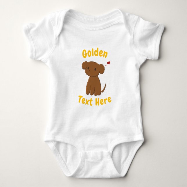 Personalisierter Golden Doodle Hund Baby Strampler (Vorderseite)