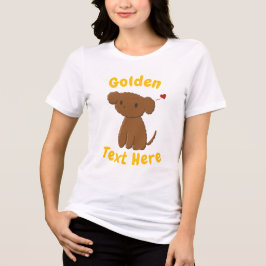 Personalisierter Golden Doodle Hund Tri-Blend Shirt