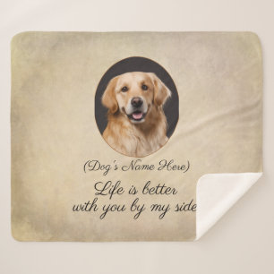 Personalisierter Golden Retriever an meiner Seite Sherpadecke