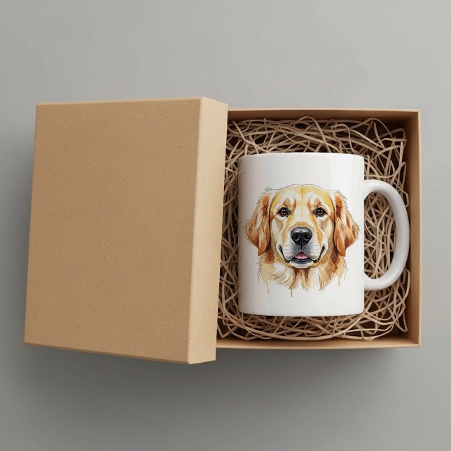Personalisierter Golden Retriever Becher Kaffeetasse (Von Creator hochgeladen)