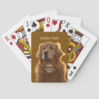 Personalisierter Golden Retriever Dad Spielkarten