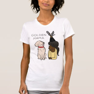 Personalisierter Golden Retriever Mama T - Shirt