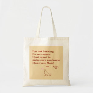 Personalisierter Golden Retriever Mom Ich liebe di Tragetasche
