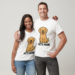 Personalisierter Golden Retriever T - Shirt Hunden