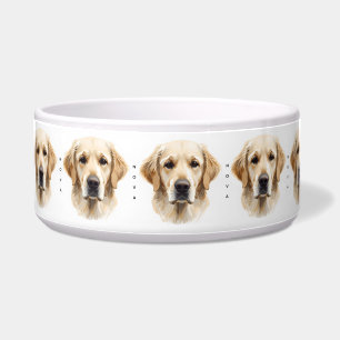 Personalisierter Golden Retriever Wasserfarbe Kera Napf