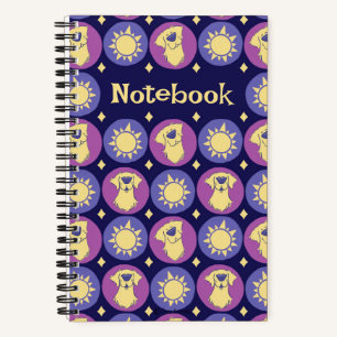 Personalisierter Golden Retriever Whimsical Sun Kl Notizbuch