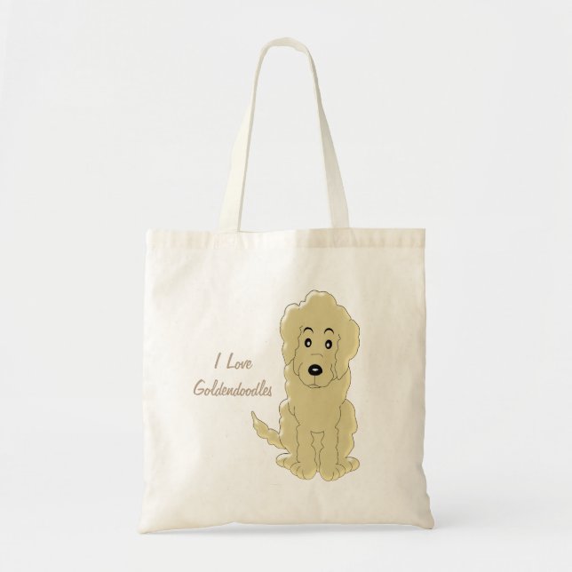 Personalisierter Goldendoodle Hundeentwurf Tragetasche (Vorne)