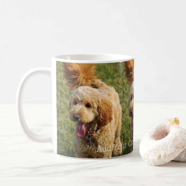 Personalisierter Goldendoodle Kaffeetasse (Mit Donut)