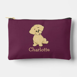 Personalisierter Goldendoodle-Welpe Süßer Hund Bur Zubehörtasche